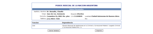Bonadio- Poder Judicial de la Nación