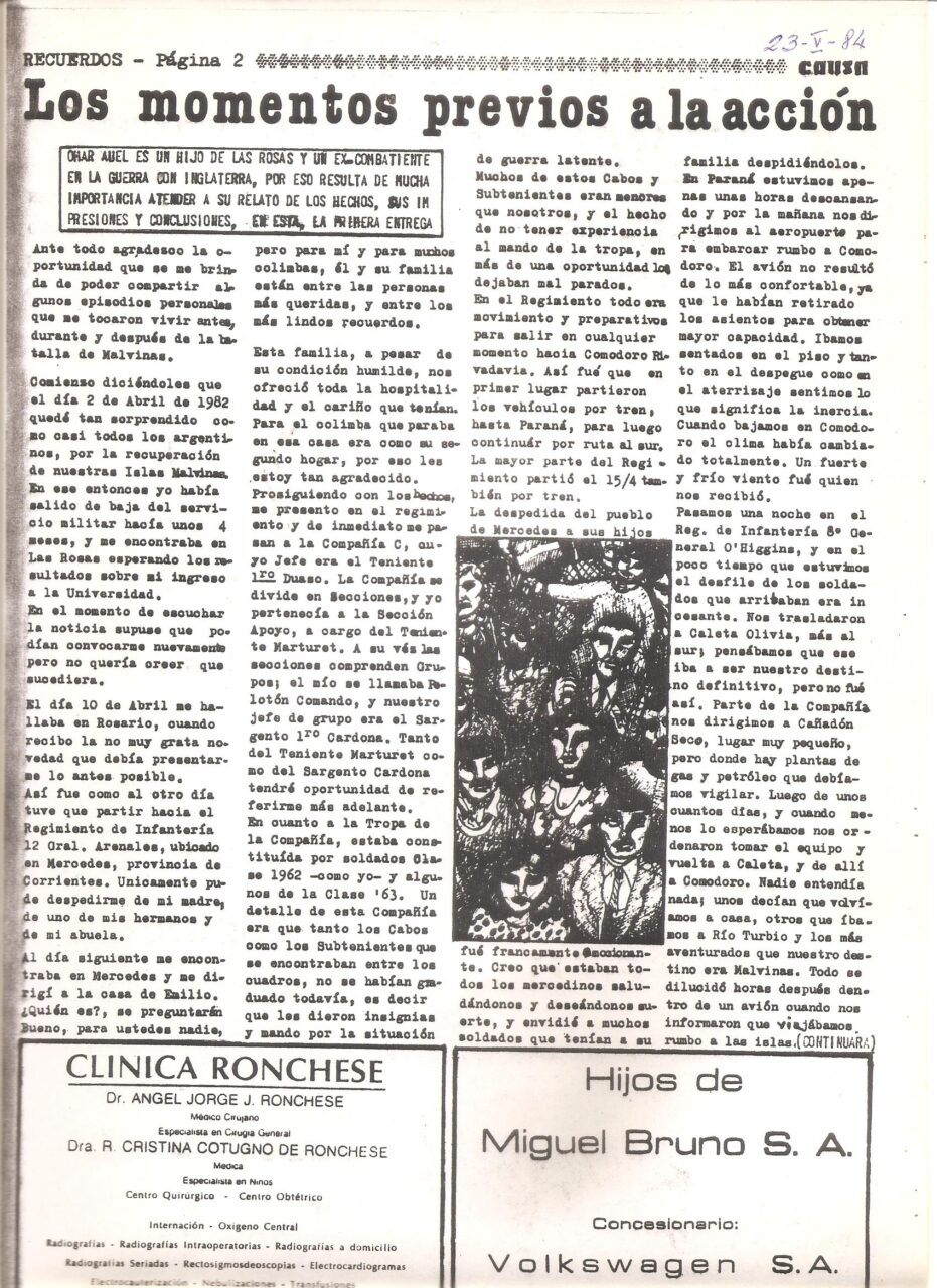 Momentos previos a la acción